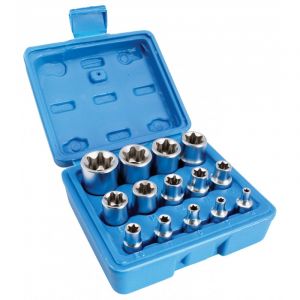 Caja de dados Torx completa 1/4 "- 3/8" - 1/2 "